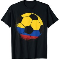 T-shirt Columbia avec ballon de soccer et drapeau colombien pour hommes