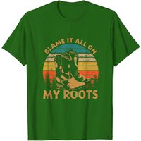T-shirt classique Blame It All On My Old Roots pour hommes