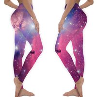 Purple Galaxy Leggings for Women