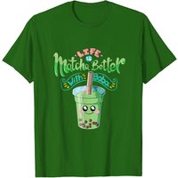 Cute Bubble Tea T-shirt for Men - Matcha Design — Mens T Shirts