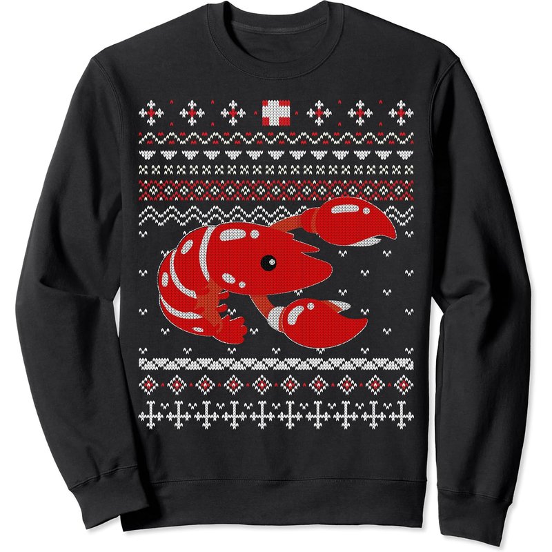Sweat à Capuche Friends Lobster Noël Rouge — Sweats à capuche pour hommes