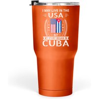 Gobelet Drapeau Cubain Américain 30 Oz - Mon Histoire a Commencé à Cuba — Tasses et gobelets