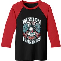 T-shirt de baseball ajusté Waylon Jennings pour hommes - Noir