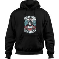 Waylon Jennings Men's Lonesome Slim-fit Hoodie in Black