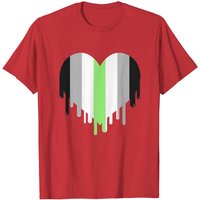Dripping Heart T-Shirt for Men - Agender Pride