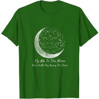 Moon T-Shirt Fly Me To The Moon for Men - Black