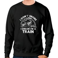 Sweat à Capuche Drôle pour Hommes - Je Ne Ronfle Pas, Je Rêve Que Je Suis un Train — Sweats à capuche pour hommes