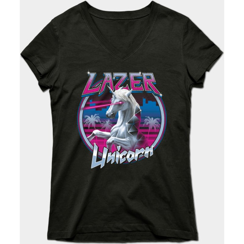 T-shirt pour hommes Lazer Unicorn - Unicorn en noir — T-shirts pour hommes