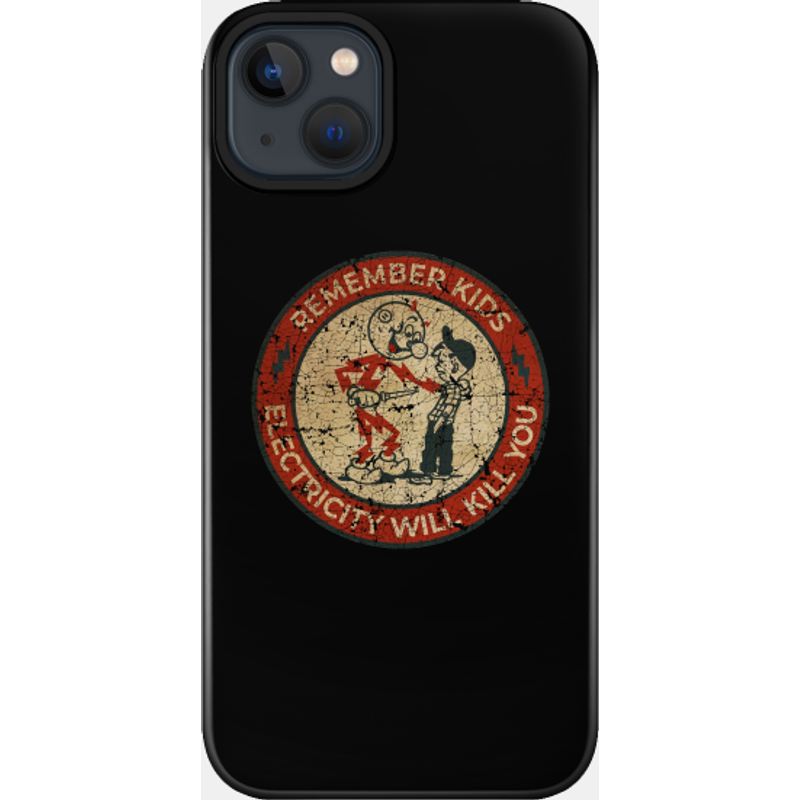 Coque Vintage Electricity Will Kill You Kids — Coque de téléphone