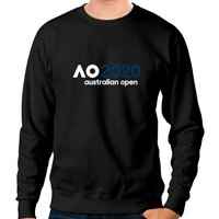Sweatshirt Unisexe Noir avec Logo de l'Open d'Australie — Sweats à capuche pour hommes