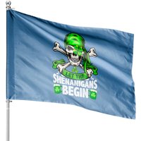 Let The Shenanigans Begin Irish Pirate St Patricks Day House Flag