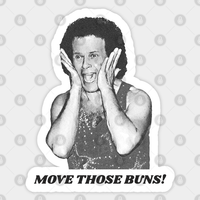 Richard Simmons Move Those Buns Fanart Sticker — Stickers & Decals