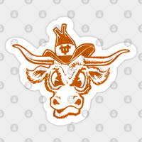 Vintage Longhorn Mascot Texas Sticker — Stickers & Decals