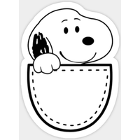 Snoopy In Pocket Sticker — Stickers & Decals