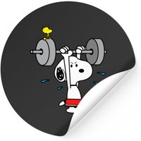 Snoopy Working Out Stickers — Stickers & Decals