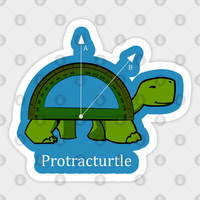 Protracturtle Funny Math Turtle Sticker — Stickers & Decals