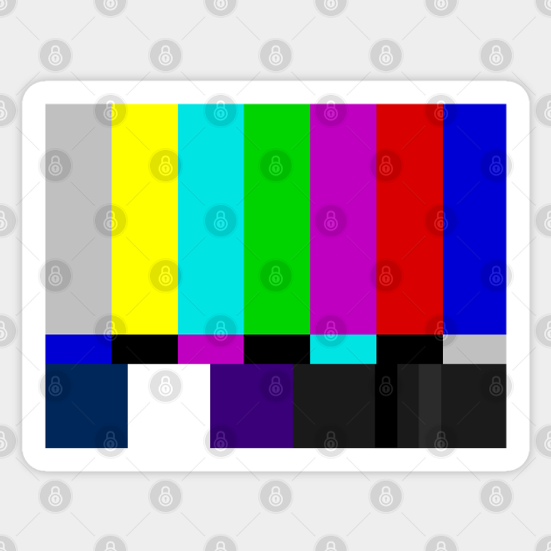 Test Pattern - TV Sticker — Stickers & Decals