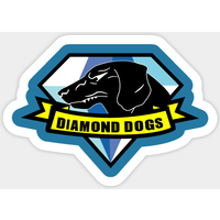 Autocollant Diamond Dogs - Design à découpe flexible