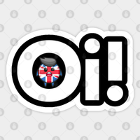 Autocollant Oi! Lettres Blanches Ted Lasso