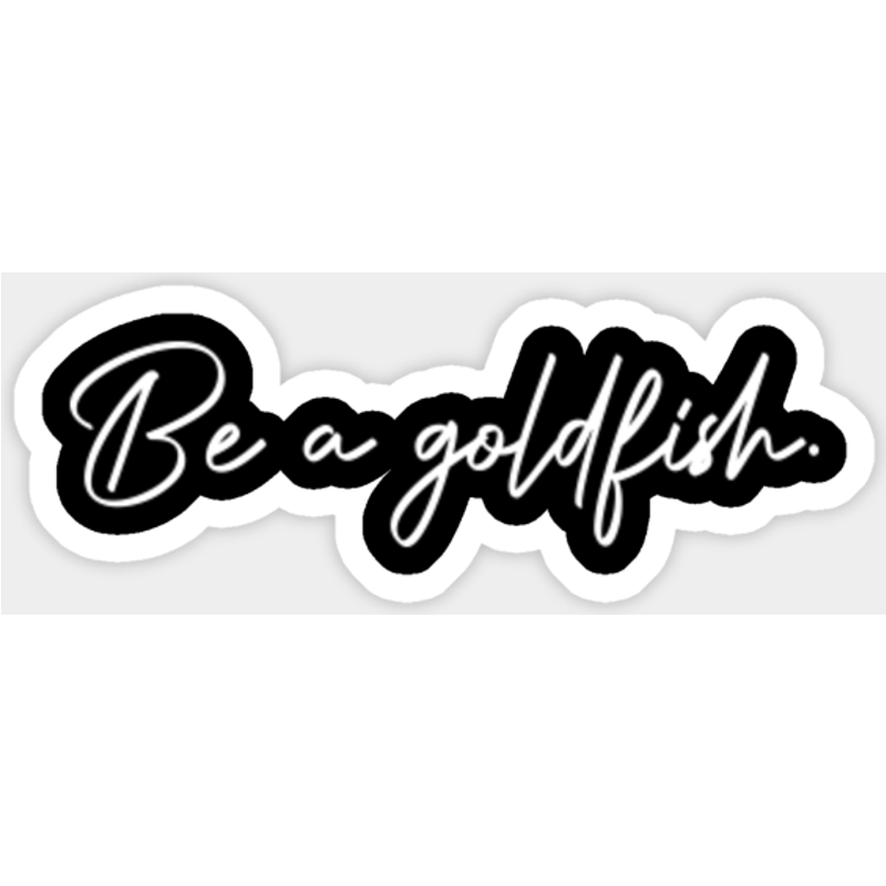 Autocollant Vintage Be A Goldfish — Autocollants et stickers