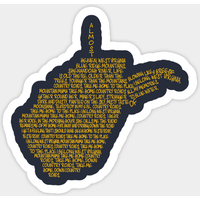Autocollant Almost Heaven West Virginia — Autocollants et stickers