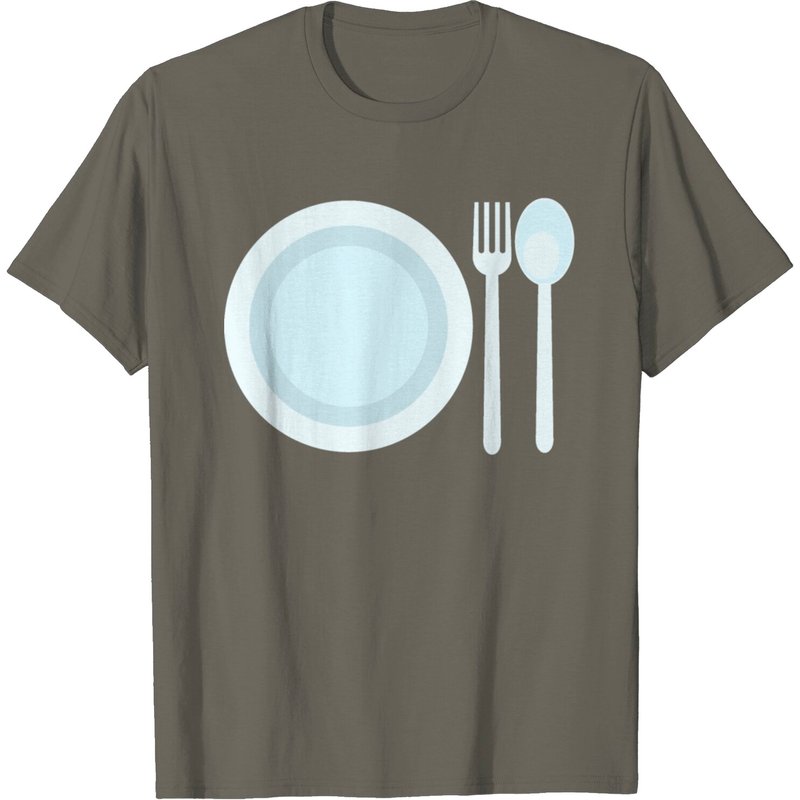 T-Shirt Dishes pour hommes en noir — T-shirts pour hommes