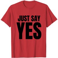 T-shirt Just Say Yes pour hommes en gris
