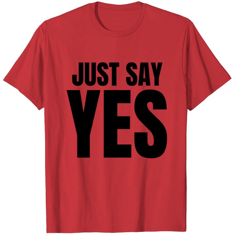 T-shirt Just Say Yes pour hommes en gris — T-shirts pour hommes