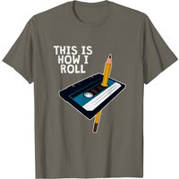 This Is How I Roll Cassette Pencil Mixtape T-Shirt for Men