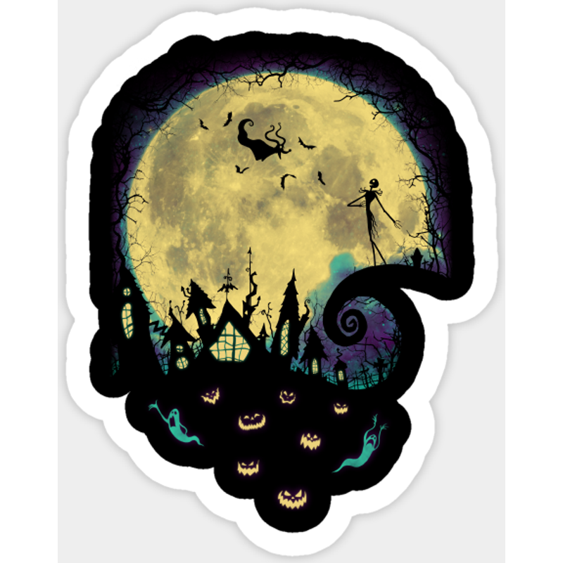 Autocollant Nightmare Moon - L'Étrange Noël de Monsieur Jack — Autocollants et stickers