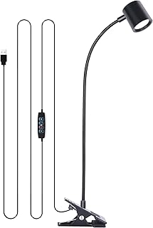Dott Arts Desk Lamp - USB Clip On Light with 3 Color Modes