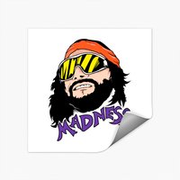 Madnes Macho Man Stickers - Classic Square Design — Stickers & Decals