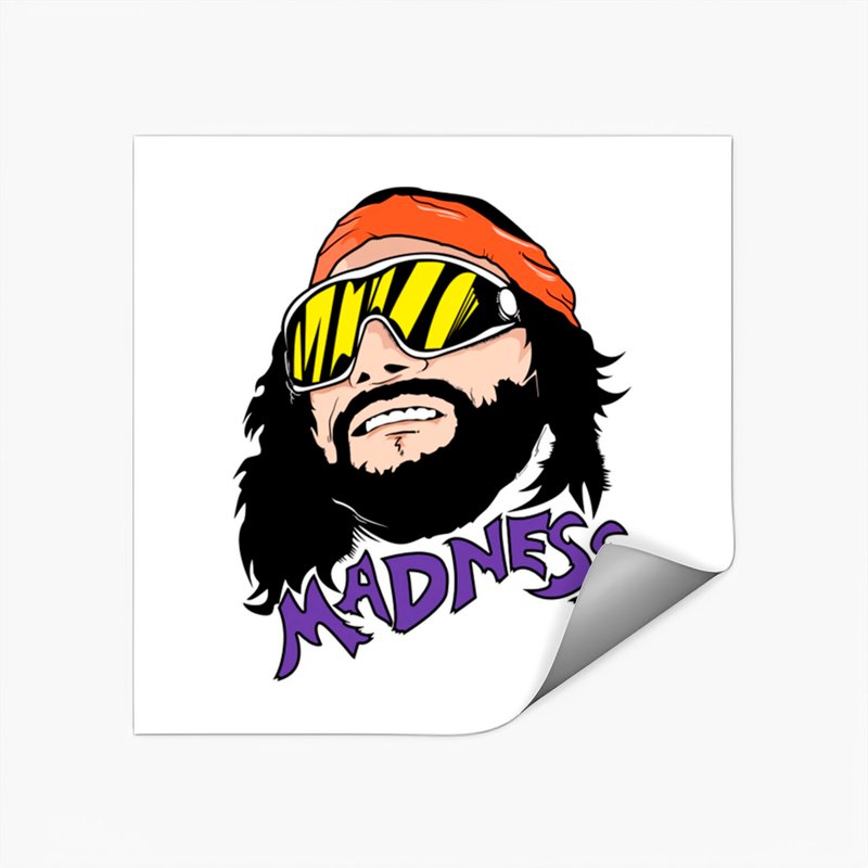 Autocollants Madnes Macho Man - Design carré classique — Autocollants et stickers