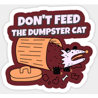 Autocollant Dumpster Cat - Possum — Autocollants et stickers