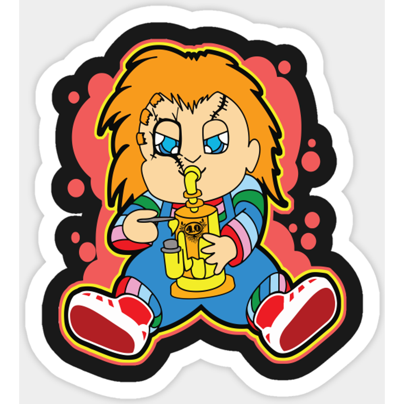 Chucky On Saturday Night - Chucky Sticker — Stickers & Decals