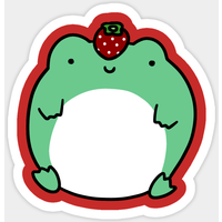 Strawberry Frog Frog Sticker — Stickers & Decals