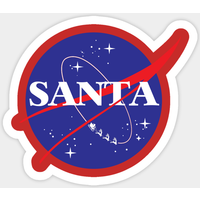 Autocollant du Père Noël dans l'Espace ! — Autocollants et stickers
