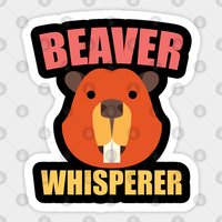 Autocollant Beaver Whisperer - Design de castor mignon — Autocollants et stickers