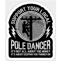 Funny Electrician Dancer Sticker - Electrical Engineering Design — Stickers & Decals