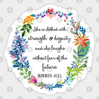 Autocollant Bible Proverbes 31:25
