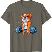 T-shirt Lifting Bulldog Anglais Deadlift pour Hommes — T-shirts pour hommes
