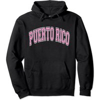 Hoodie Porto Rico Unisexe Style Universitaire avec Texte Rose — Sweats à capuche pour hommes