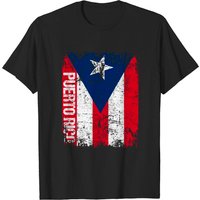 T-shirt Vintage Drapeau de Porto Rico pour Hommes