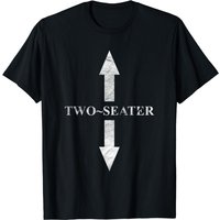 T-shirt Two Seater Seater Arrow Blague de Papa Cadeau Humoristique pour Hommes