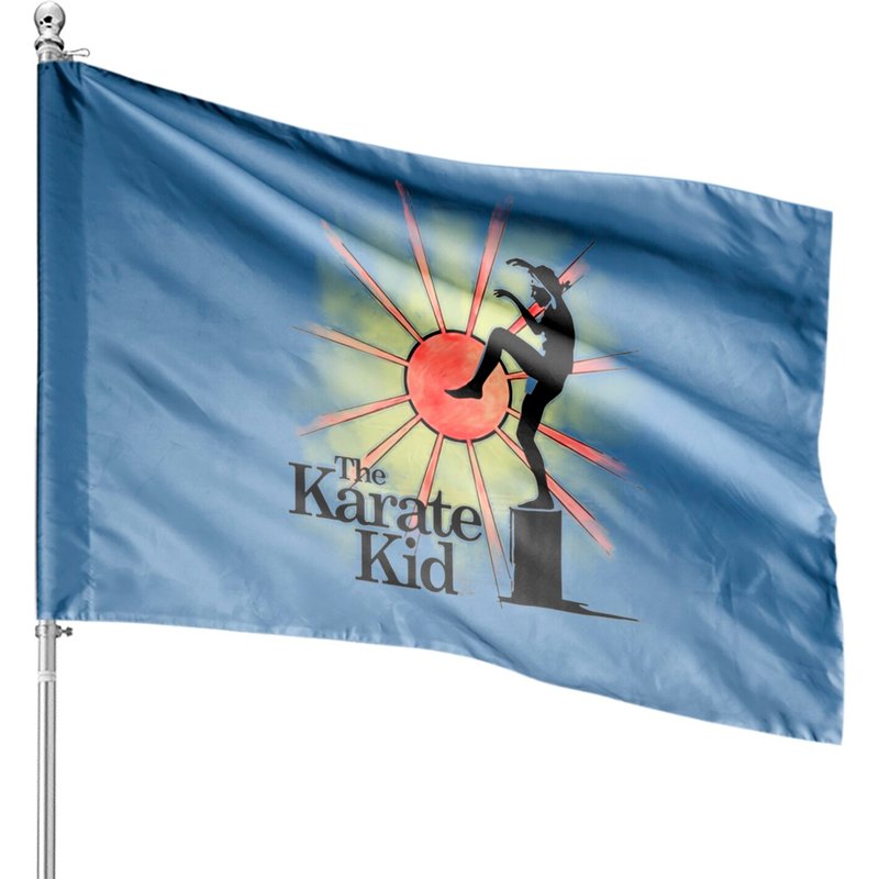 Karate Kid Ninja Sun White Toddler House Flag — Decorative Flags