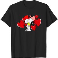 T-shirt Snoopy Chien Ballons en Cœur pour Hommes — T-shirts pour hommes