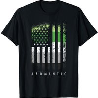 T-shirt Drapeau Aromantique pour Hommes - Drapeau Aromatique Américain