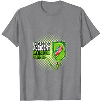 Mon groupe sanguin est Mountain Dew Boit Bière T-Shirt pour Hommes