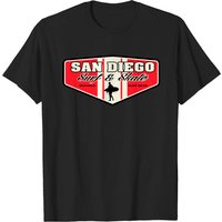 San Diego Surf Skate T Shirt for Men - Black