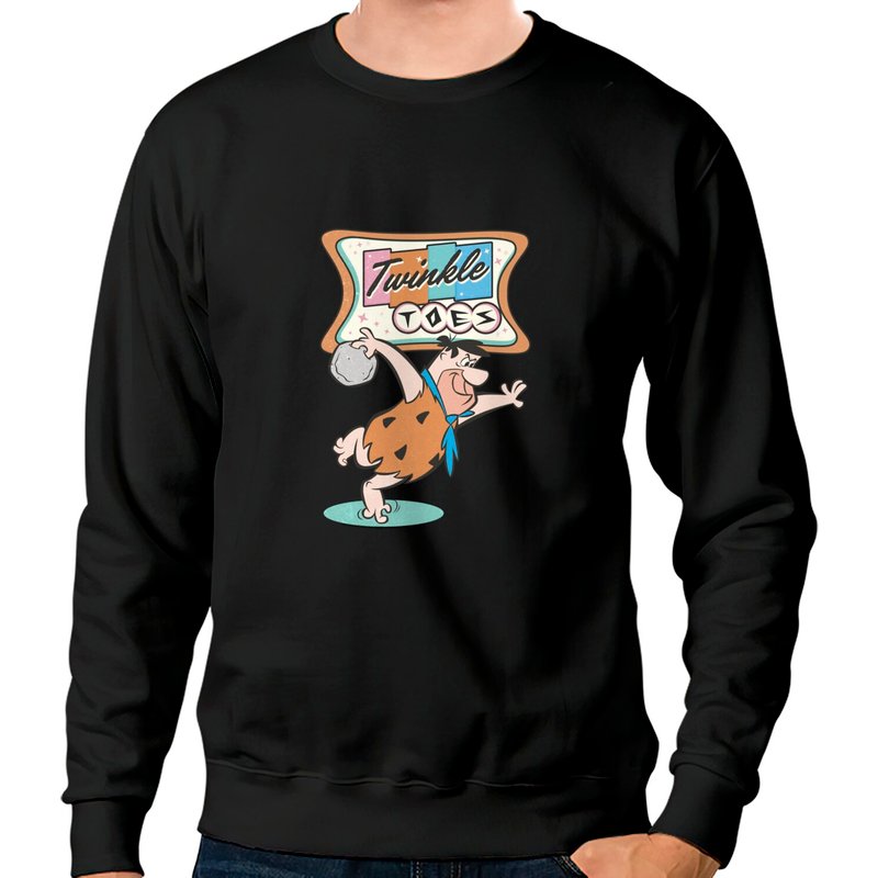 Sweatshirt Flintstones Twinkle Toes Fred Flintstone Bowling Alley — Sweats à capuche pour hommes